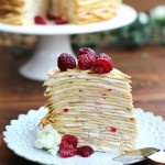 Crepe Cake με έτοιμα Φύλλα Kρέπας Castello, σως γιαουρτιού & raspberries !